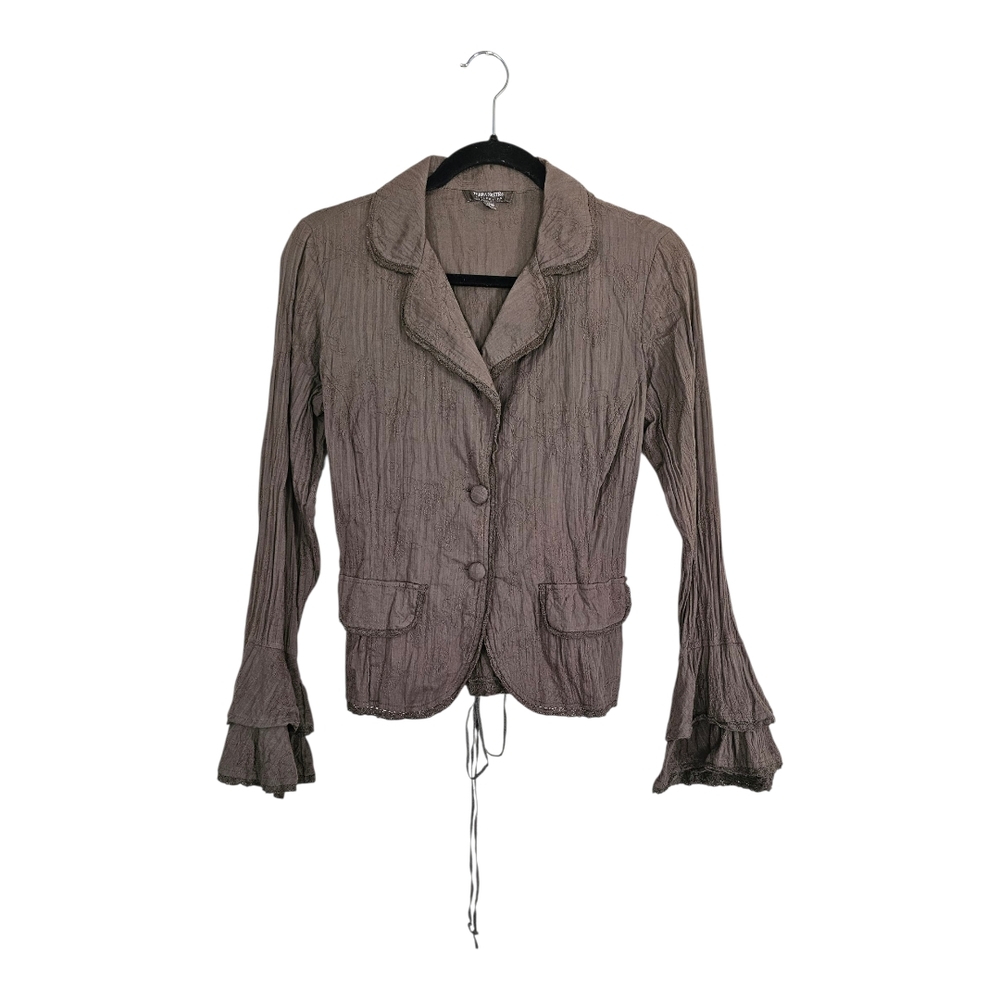 Elegant Olive Green Embroidered Top for Women